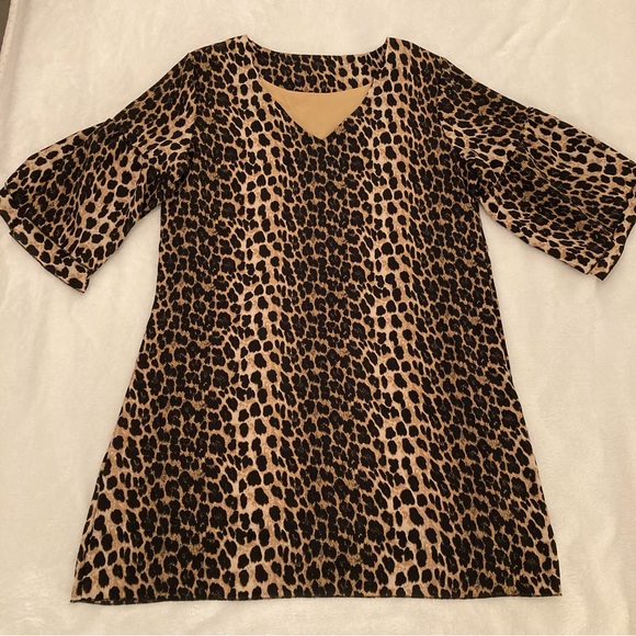 NEW Leopard Sheath Cocktail Dress Animal Print Sexy Formal Designer Resortwear - Picture 12 of 17